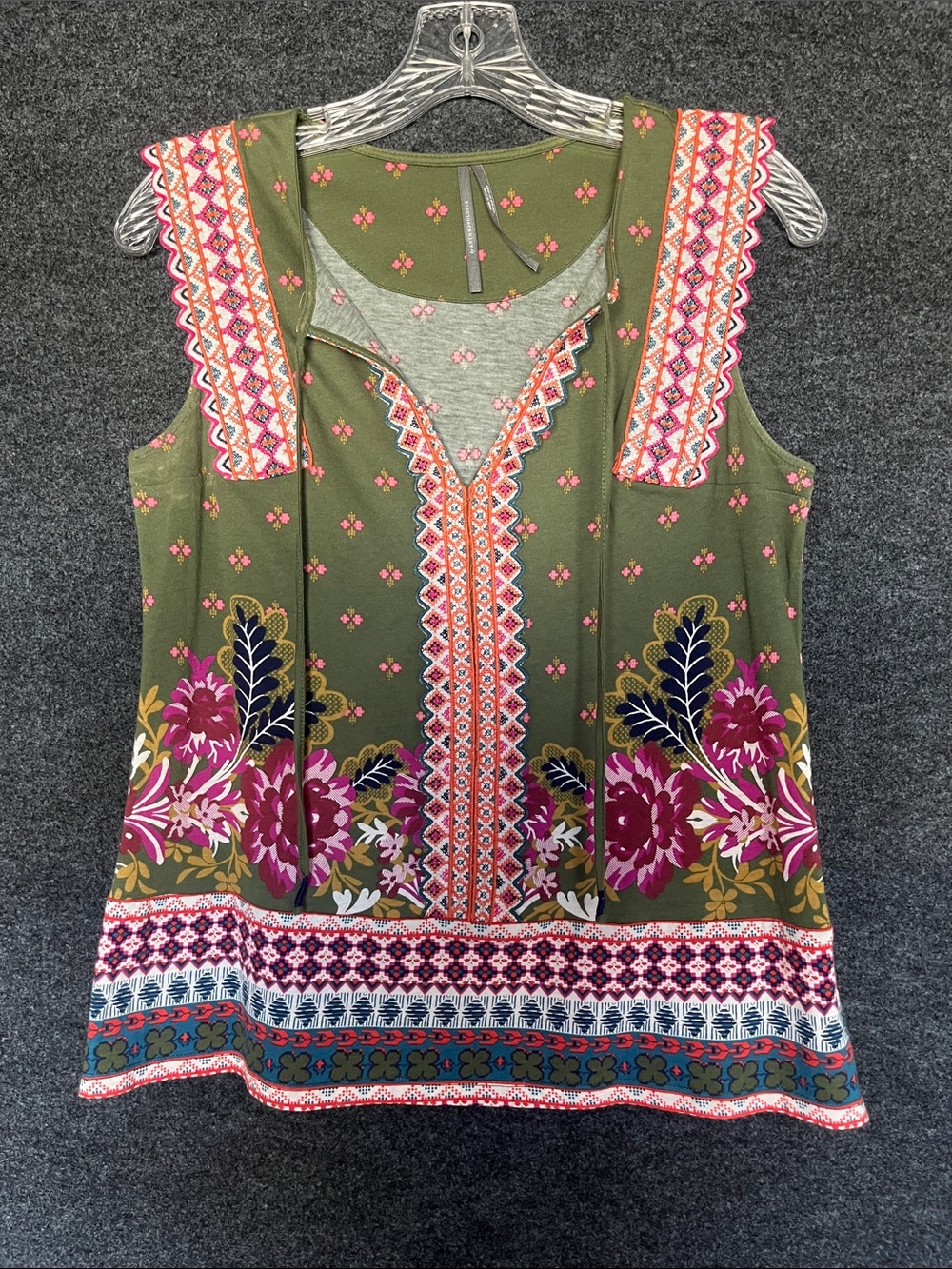 Anthropologie Floral Embroidered Sleeveless Tank - Picture 2 of 11